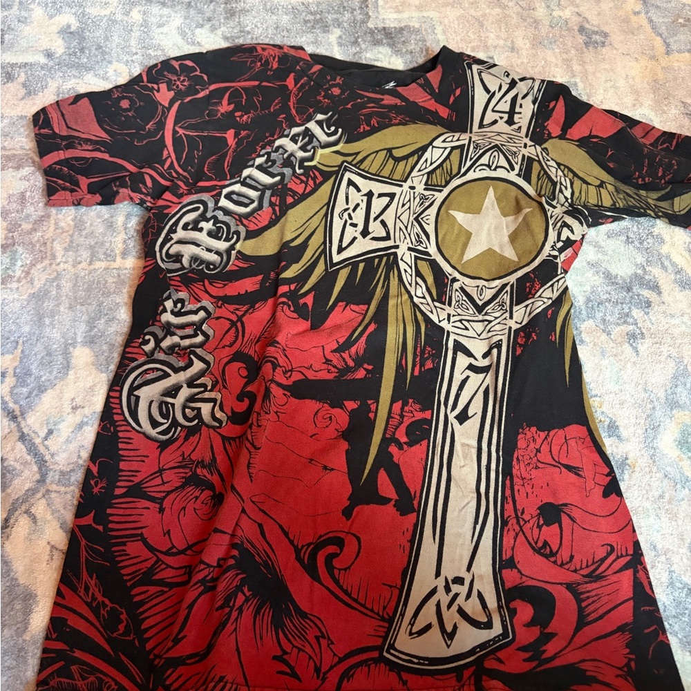 Apprime Air Force XXL Monarchy Cross Red Black Gray Silver Green T- Shirt NWT